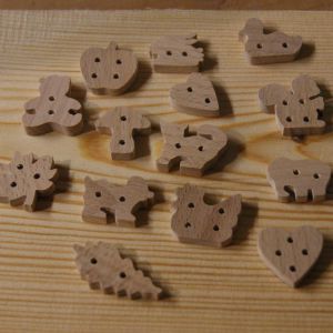 Boutons en bois de hetre massif