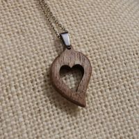 hanger hart van hout juwelen huwelijk van hout