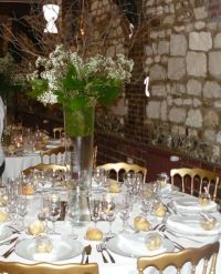 decoratie-instrumenten en bloemen