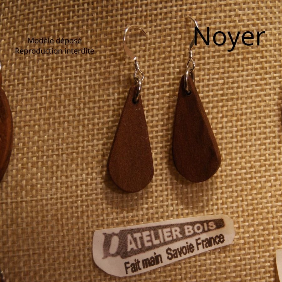 beukenhouten oorbellen ethische houten sieraden, natuurjuwelen, handgemaakt