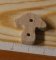 Knoop paddestoel 22mm embellishment scrapbooking natuur bos massief hout handgemaakt