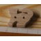 Button kat 25mm massief hout handgemaakte embellishment scrapbooking huisdieren