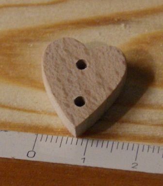 Hartknop 15mm massief hout handgemaakt