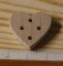 22mm hart knop om te versieren en te naaien of te lijmen, handgemaakte scrapbook embellishment massief hout