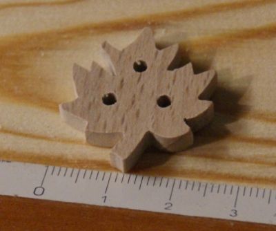 Handgemaakte Maple Leaf Knob 25mm Solid Wood Scrapbook Embellishment Natuur Boomblad