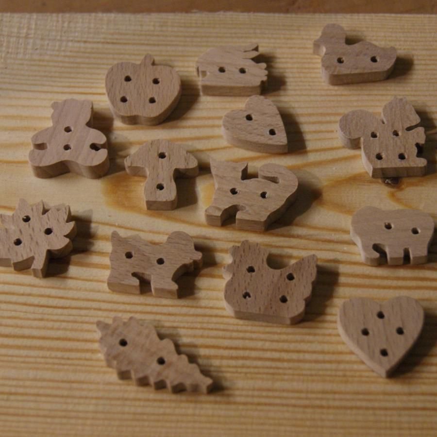 Knoop appel 22mm massief hout embellishment handgemaakt scrapbooking