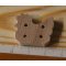Knoop kip 25mm massief hout handgemaakt naaien scrapbooking hobby