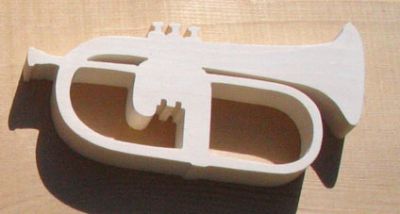Massief sparren bugel ht15cm handgemaakte muziekdecoratie