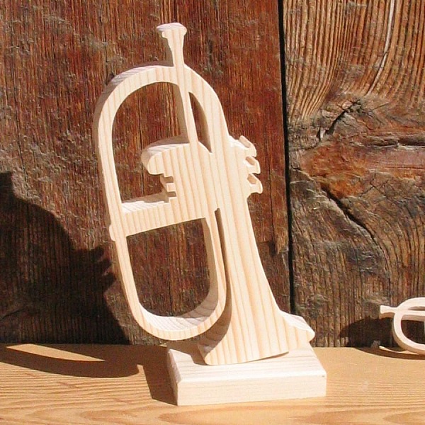 bugel ht 15 cm gemonteerd op voet decoratie bruiloft muziek cadeau handgemaakt muzikant