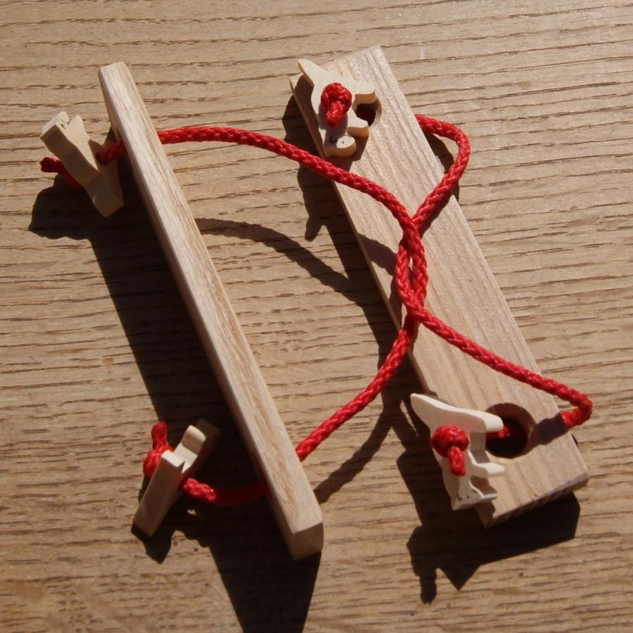 Bosbok puzzel Hout en touw