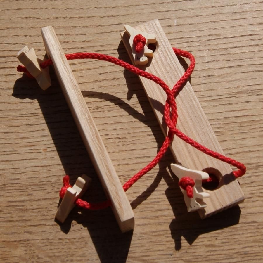 Bosbok puzzel Hout en touw