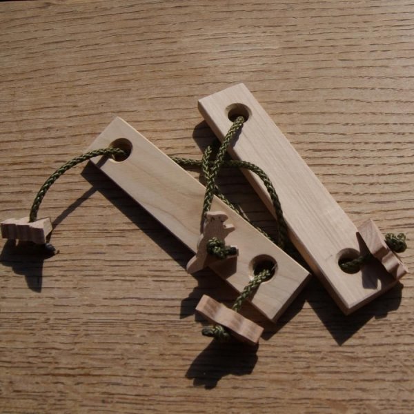 Bosbok puzzel Hout en touw