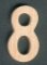 Houten nummer 8, 5 cm, te schilderen en te lijmen, 
