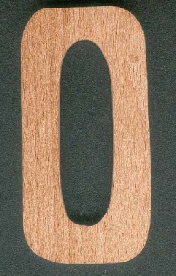 Houten nummer 0 ht 10cm te lijmen