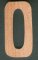 Houten nummer 0 ht 8cm markering