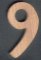 Nummer 9 ht 10cm houtmarkering
