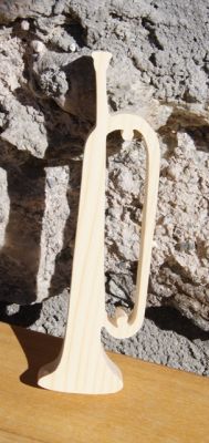 Houten bugel 15cm muzikale decoratie