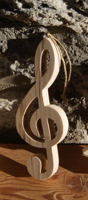 Bodemspleet 15 cm in berkenhout muziekdecoratie