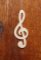 Massief houten dreg 20 cm voor muziekinterieur, tafeldecoratie, muzikantencadeau