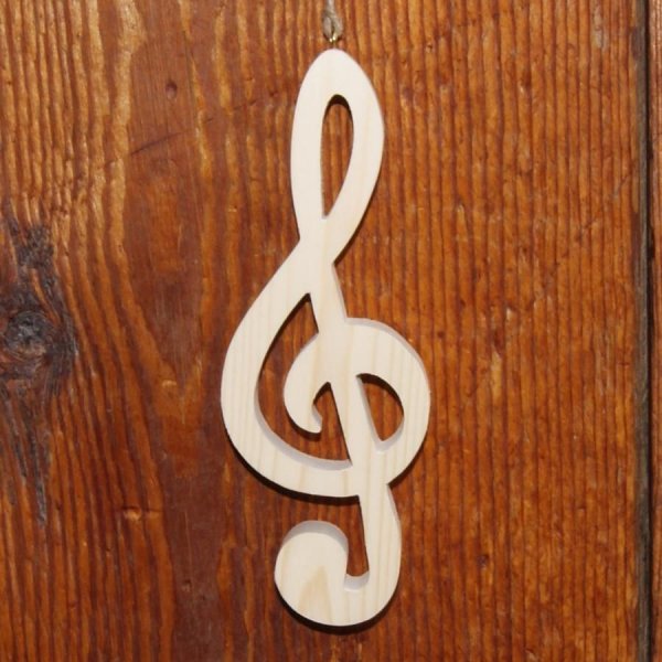 massief houten dwarsfluit h.o.h. 15 cm muzikale decoratie, muzikantencadeau, handgemaakt