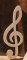 Massief houten dreg 20 cm voor muziekinterieur, tafeldecoratie, muzikantencadeau