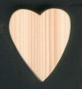 Houten hart 5 x 5,5 cm Valentijnsdag