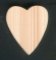 Houten hart 5 x 5,5 cm Valentijnsdag