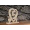 Houten huwelijkshart, 5 jaar huwelijk, origineel decoratiegeschenk, handgemaakt, houten huwelijkscadeau idee