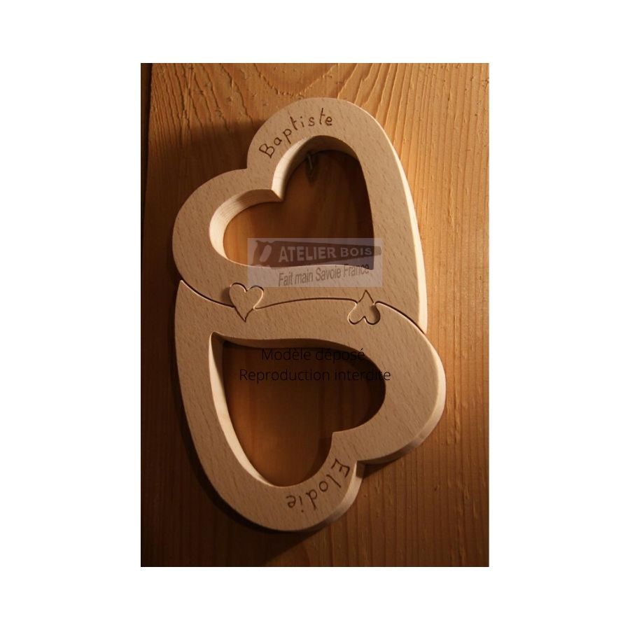 harten puzzel, houten bruiloft decoratie, valentijnsdag, handgemaakt
