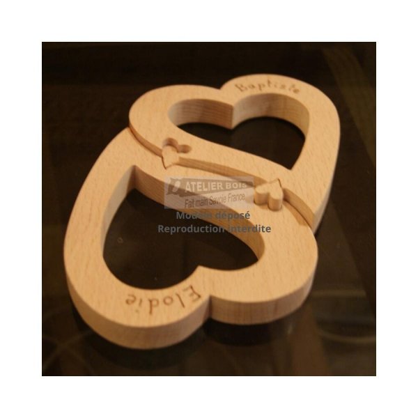 harten puzzel, houten bruiloft decoratie, valentijnsdag, handgemaakt