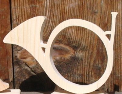 houten jachthoorn, jachtdecoratiehoorn