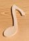 Beeldje haak lg 9cm ep 3mm massief hout handgemaakte versiering scrap deco muziek