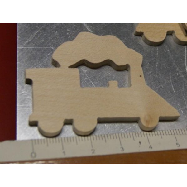 locomotief beeldje, marker, miniaturen creatieve vrije tijd versiering hout scrapbooking handgemaakt