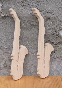 Beeldje saxofoon saxofoon bruiloft plaatskaart muziek thema handgemaakt massief hout