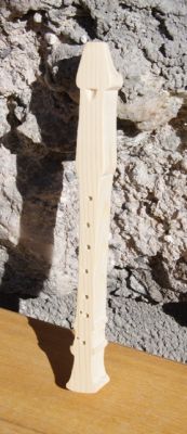 Houten blokfluit 15cm, handgemaakt, decoratie, fluitistengeschenk
