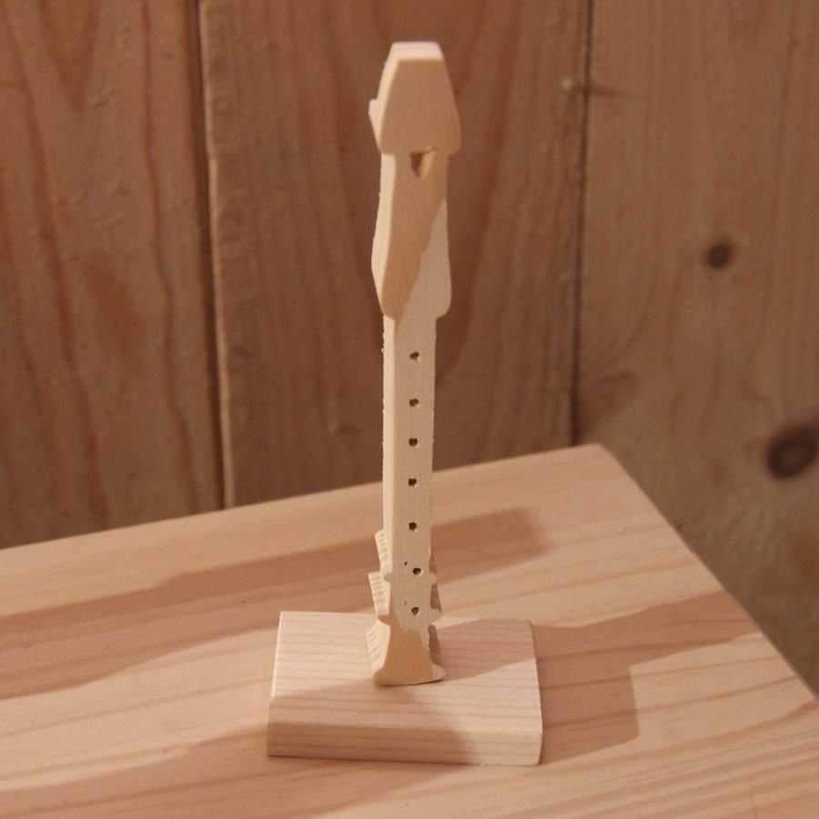 Massief houten blokfluit ht 20 cm handgemaakt interieur decoratie muziek cadeau fluitist
