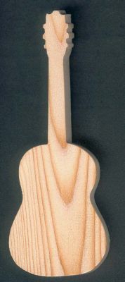 Houten gitaar 15cm decoratie muziek