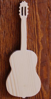 Houten gitaar ht20cm muziekthema interieurdecoratie, gitarist geschenk