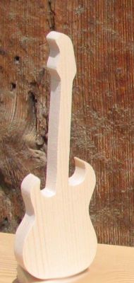 Houten elektrische gitaar 15cm, muzikale decoratie
