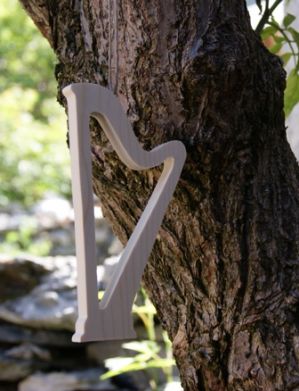 Houten harp 15cm