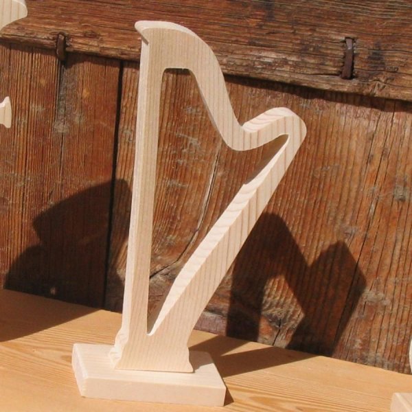 harp op voet bruiloft decoratie muziek handgemaakt massief hout harpist cadeau