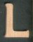 Houten letter L om te schilderen en te lijmen