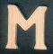 Houten letter M te schilderen en te lijmen 5 m hoog