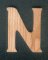 Letter N van massief hout om te schilderen en te lijmen, handgemaakt