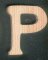 Houten letter P te schilderen en te lijmen 5 cm hoog
