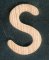 Letter S in massief essenhout, te schilderen en te lijmen