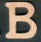 Letter B te verlijmen in essenhout hoogte 5 cm dikte 5 mm