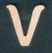 V-letter in essenhout hoogte 5 cm