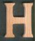 Houten letter H om te schilderen en te lijmen, hoogte 5 cm