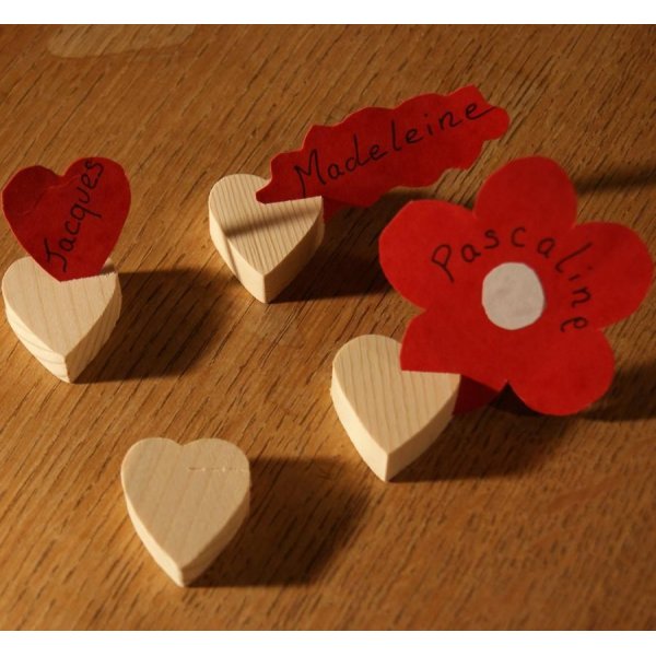 Stevige sparrenhouten plaatskaart, herbruikbaar, te versieren, per 10, bruiloft naamkaartje